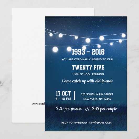 Moderne snoerlampjes kaart (Voorkant / Achterkant)