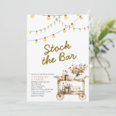 Moderne snoerlichtjes Stock The Bar Minimalistisch Kaart (Staand voorkant)