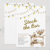 Moderne snoerlichtjes Stock The Bar Minimalistisch Kaart (Voorkant / Achterkant)