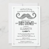 Moderne snor Baby shower uitnodiging (Voorkant)