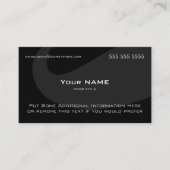 Moderne snor donker visitekaartje (Voorkant)