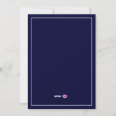 Moderne Snor Lippen Meneer & Mevrouw Bewaar de Dat Save The Date (Achterkant)