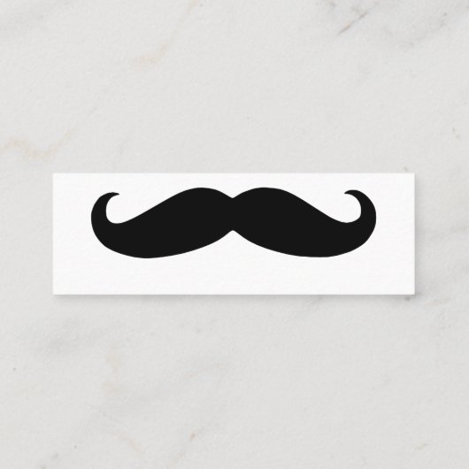 Moderne snor mini visitekaartje (Achterkant)