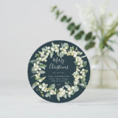 Moderne Snowberry+Eucalyptus Kerstmis Feestdagenkaart (Staand voorkant)