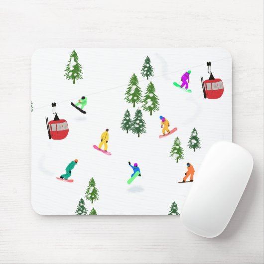 Moderne snowboarder muismat (Met muis)