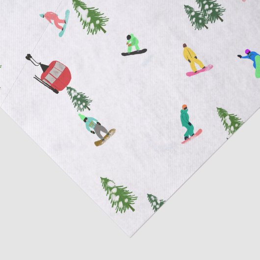 Moderne snowboarder tissuepapier (Detail)