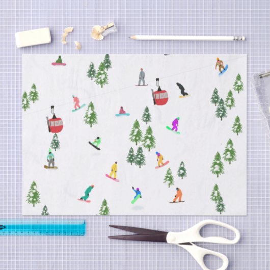 Moderne snowboarder tissuepapier (Craft)