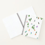 Moderne Snowboarders Snowboarding Illustratie Notitieboek (Binnen)