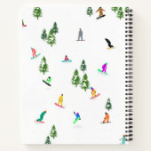 Moderne Snowboarders Snowboarding Illustratie Notitieboek (Achterkant)