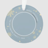 Moderne Snowflake 2 foto's Ornament (voorkant)