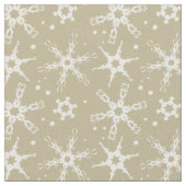 Moderne Snowflake All-over Pattern Fabric Stof (Close Up)