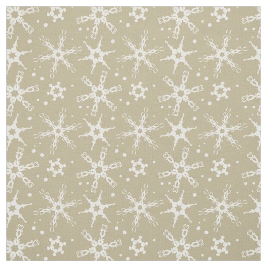 Moderne Snowflake All-over Pattern Fabric Stof (Swatch)