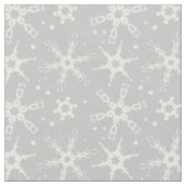 Moderne Snowflake All-over Pattern Fabric Stof (Close Up)