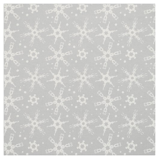 Moderne Snowflake All-over Pattern Fabric Stof (Swatch)