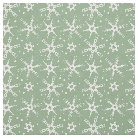 Moderne Snowflake All-over Pattern Fabric Stof (Swatch)
