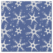 Moderne Snowflake All-over Pattern Fabric Stof (Close Up)