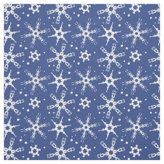 Moderne Snowflake All-over Pattern Fabric Stof (Swatch)
