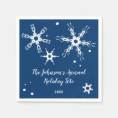 Moderne Snowflake Gepersonaliseerde Evenement serv Servet (Voorkant)