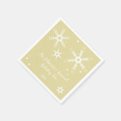 Moderne Snowflake Gepersonaliseerde Evenement serv Servet (Hoek)