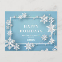 Moderne Snowflake kerstboom Corporate Greeting