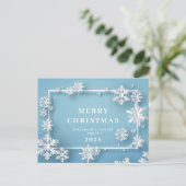 Moderne Snowflake kerstboom Corporate Greeting Briefkaart (Staand voorkant)