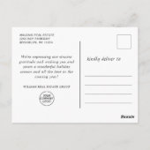 Moderne Snowflake kerstboom Corporate Greeting Briefkaart (Achterkant)