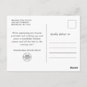 Moderne Snowflake kerstboom Corporate Greeting Briefkaart (Achterkant)