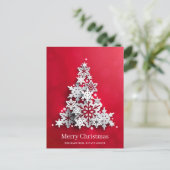 Moderne Snowflake kerstboom Corporate Greeting Briefkaart (Staand voorkant)