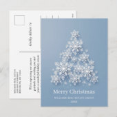 Moderne Snowflake kerstboom Corporate Greeting Feestdagenkaart (Voorkant / Achterkant)