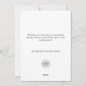 Moderne Snowflake kerstboom Corporate Greeting Feestdagenkaart (Achterkant)