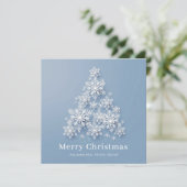 Moderne Snowflake kerstboom Corporate Greeting Feestdagenkaart (Staand voorkant)