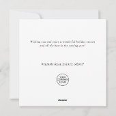 Moderne Snowflake kerstboom Corporate Greeting Feestdagenkaart (Achterkant)