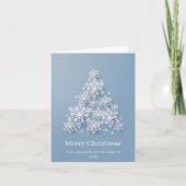 Moderne Snowflake kerstboom Corporate Greeting Kaart (Voorkant)