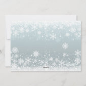 Moderne Snowflakes Lijst kerstfoto Feestdagenkaart (Achterkant)