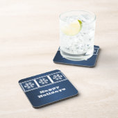 Moderne Snowflakes Onderzetter set, blauw (Rechterzijde)