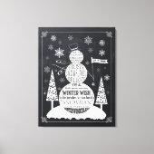 Moderne  snowman-krijtbordkunst canvas afdruk (Voorkant)