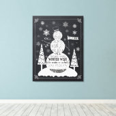 Moderne snowman-krijtbordkunst canvas afdruk (Insitu (Houten vloer))