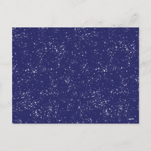 Moderne Snowy Blauwe Kerstboom Feestdagenkaart (Achterkant)