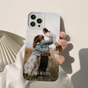 Moderne Sober Familie Naam Volledige Foto iPhone 15 Case