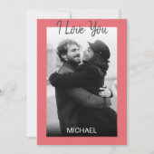 Moderne Sober Valentijnsdag Foto Feestdagenkaart (Voorkant)