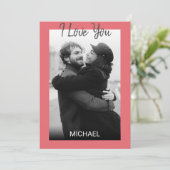 Moderne Sober Valentijnsdag Foto Feestdagenkaart (Staand voorkant)