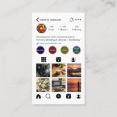 Moderne Sociaal Media Fotograaf QR Code Visitekaartje (Voorkant)