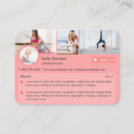 Moderne Sociaal Media Persoonlijke Fitness Coach F Visitekaartje
