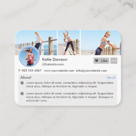 Moderne Sociaal Media Persoonlijke Fitness Coach F Visitekaartje