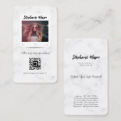 Moderne Social Media Influencer Beauty Marmer Visitekaartje (Voorkant / Achterkant)