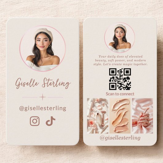 Moderne social media-influencer visitekaartje