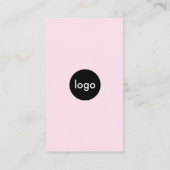 Moderne Social Media QR Code Roze Visitekaartje (Achterkant)