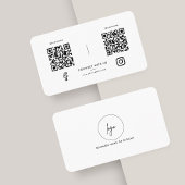 Moderne Social Media Verbind met ons Zwart Wit Visitekaartje