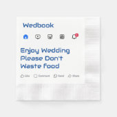 Moderne Sociale Media Aangepaste Bericht Trouwserv Servet (Voorkant)