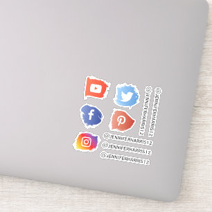 Moderne sociale media aangepaste sticker